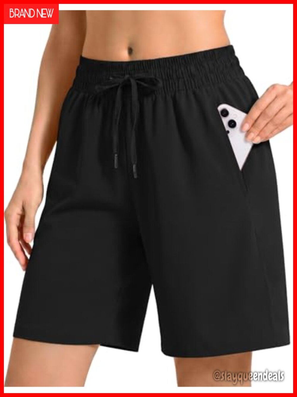 Women's 7" Athletic Running Shorts Quick Dry Drawstring Pockets